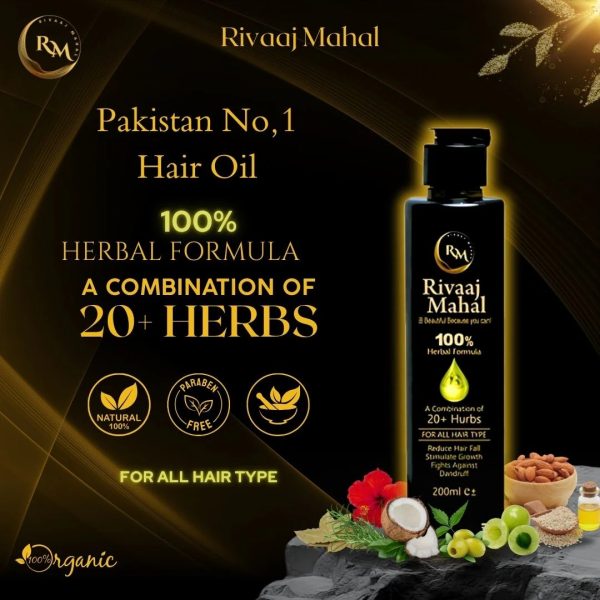 Rivaaj Mahal Deal Of 2-in-1 Hair Care Combo – 100% Natural Formula + Charcoal Black Shine Conditioner