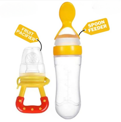 Food Pacifier + Feeder Spoon/ Fresh Fruit Food Baby , Feeding Safe Fruit Feeder