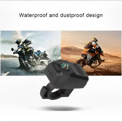 Motorcycle Usb Charger With Compass – Fast Charging, Waterproof, 36-105v – Universal For Motorcycles & E-bikes
