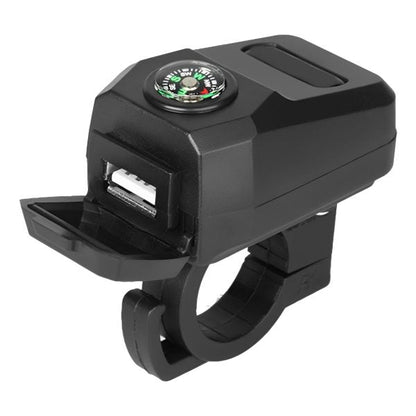 Motorcycle Usb Charger With Compass – Fast Charging, Waterproof, 36-105v – Universal For Motorcycles & E-bikes